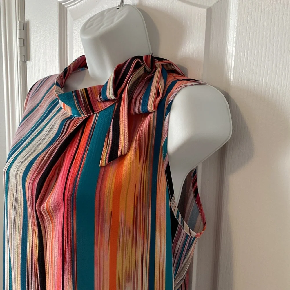 Molly Bracken Multicolor Striped Sleeveless Blouse - Picture 2 of 4